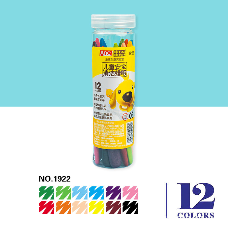 12pcs Plastic Crayons Set With Jar